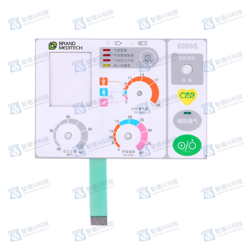 Medical device type membrane switch